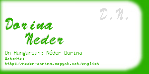 dorina neder business card