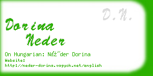 dorina neder business card